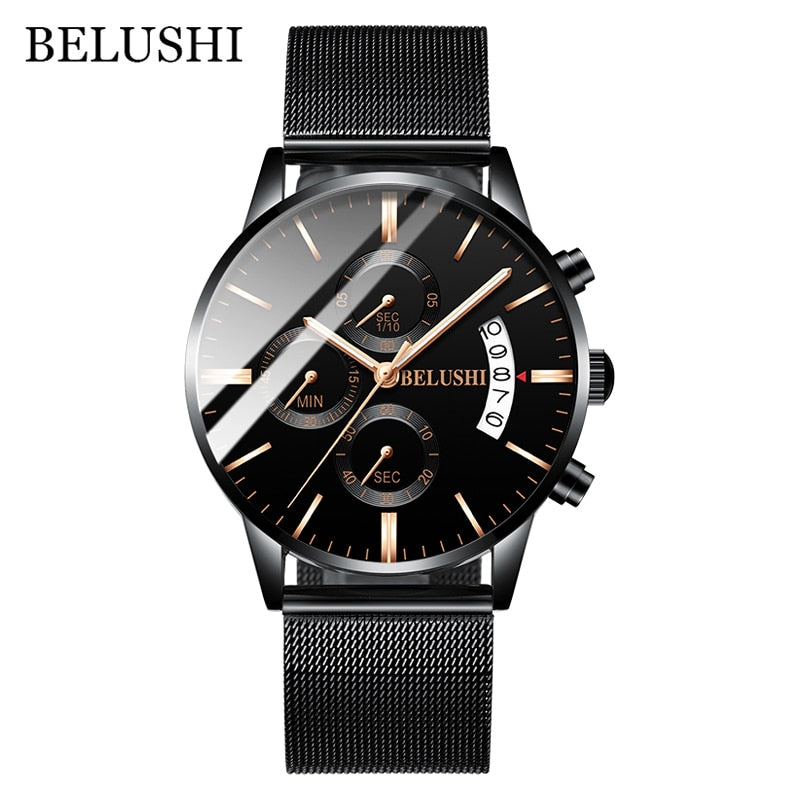 BELUSHI Business-Casual Men’s Watch — Chronograph, Hardlex