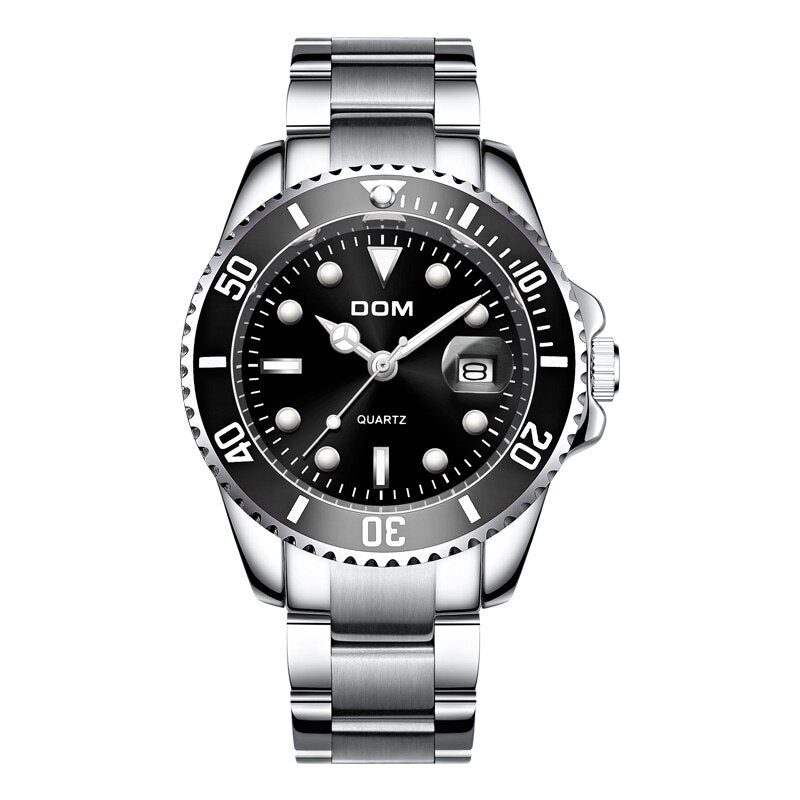 DOM Luxury Men’s Watch with Date 30m Water Resistant