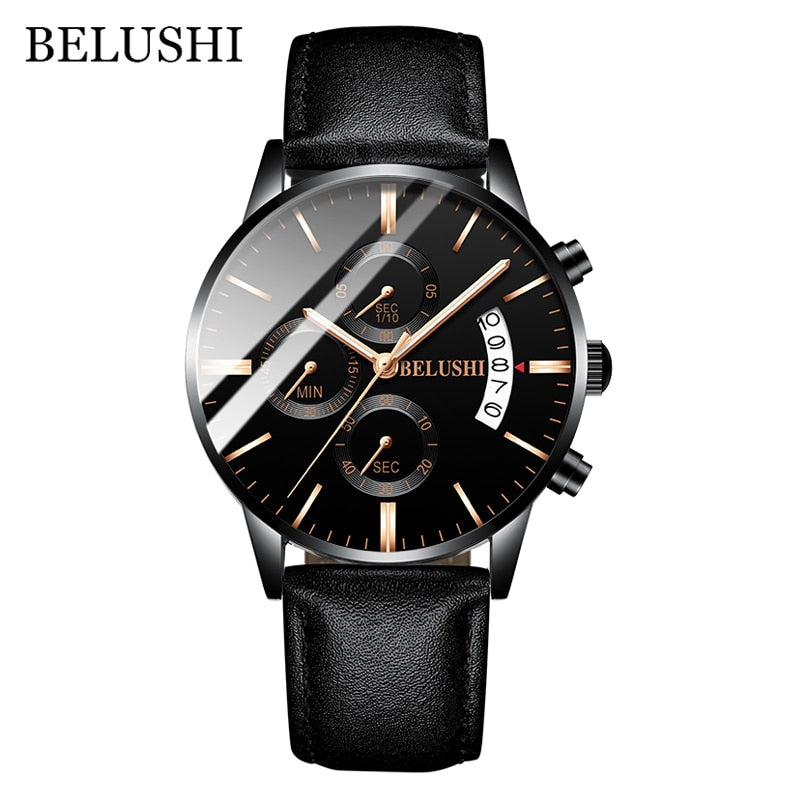 BELUSHI Business-Casual Men’s Watch — Chronograph, Hardlex