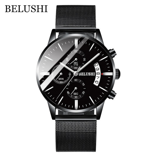 BELUSHI Business-Casual Men’s Watch — Chronograph, Hardlex